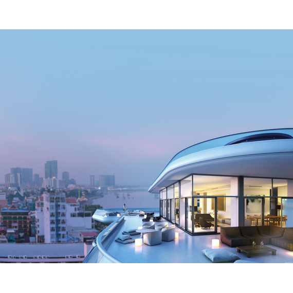 Квартира 1-комнатная студия 1+0 в Пномпене площадь 70м²