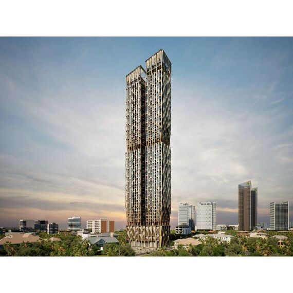 Квартира 2-комнатная 1+1 в Пномпене площадь 60м² 20 этаж