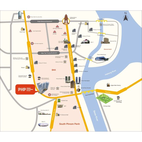 Квартира 2-комнатная 1+1 в Пномпене площадь 89.65м², изображение 8