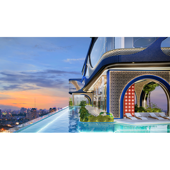 Квартира 2-комнатная 1+1 в Пномпене площадь 73м² 8 этаж, изображение 3