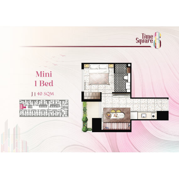 Квартира 1-комнатная студия 1+0 в Пномпене площадь 40м² 8 этаж, изображение 17