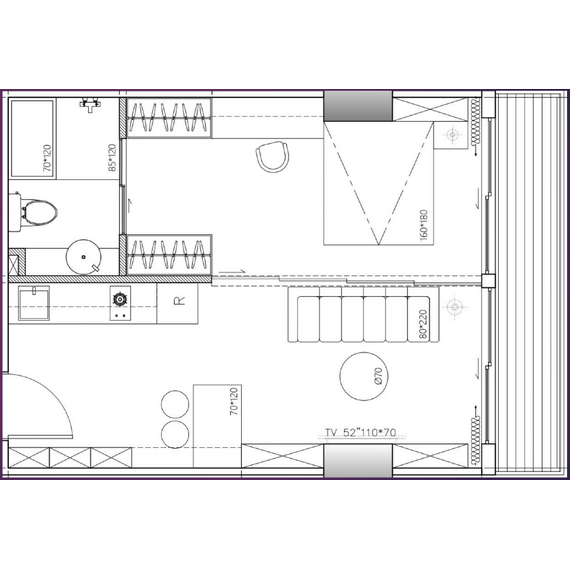 Квартира 2-комнатная 1+1 в Пномпене площадь 60м² 20 этаж, изображение 6