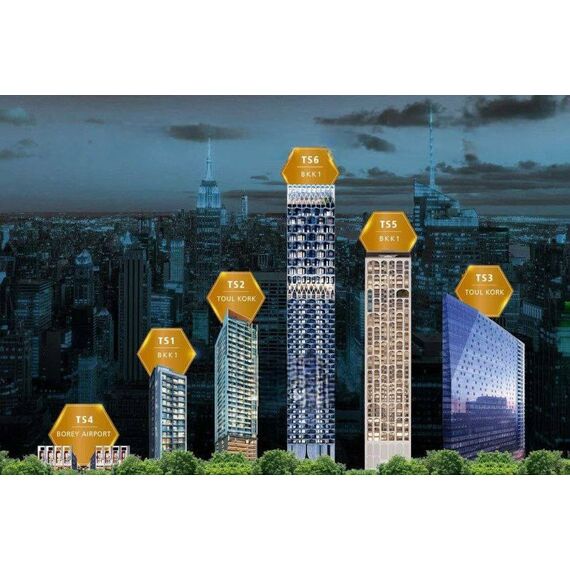 Квартира 2-комнатная 1+1 в горах в Пномпене 60м² 24 этаж, изображение 3