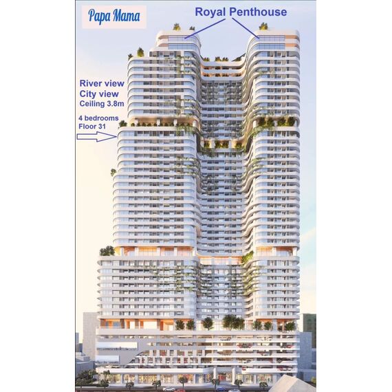Квартира 3-комнатная 2+1 в Пномпене площадь 90м² 18 этаж, изображение 3