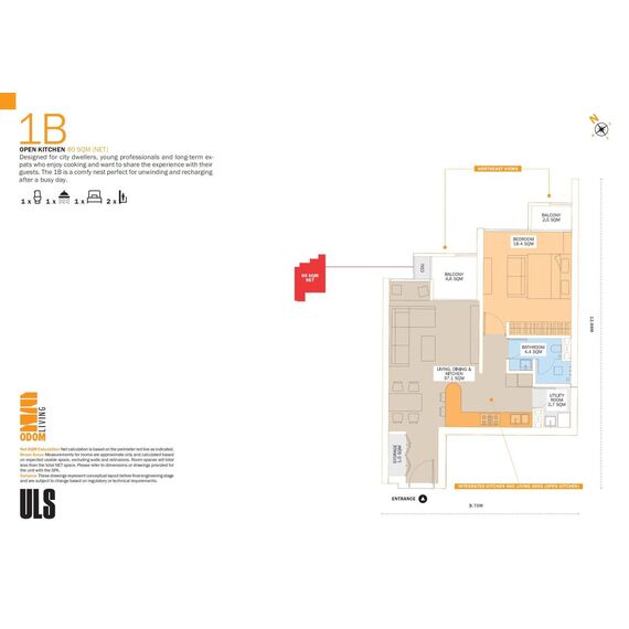Квартира 2-комнатная 1+1 в Пномпене площадь 80м² 12 этаж, изображение 7