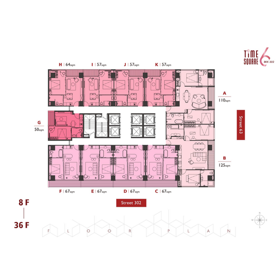Квартира 1-комнатная студия 1+0 в Пномпене площадь 50м² 10 этаж, изображение 8