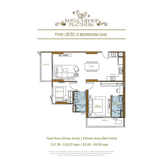 Квартира 2-комнатная 1+1 в Пномпене площадь 117м² 8 этаж, изображение 6