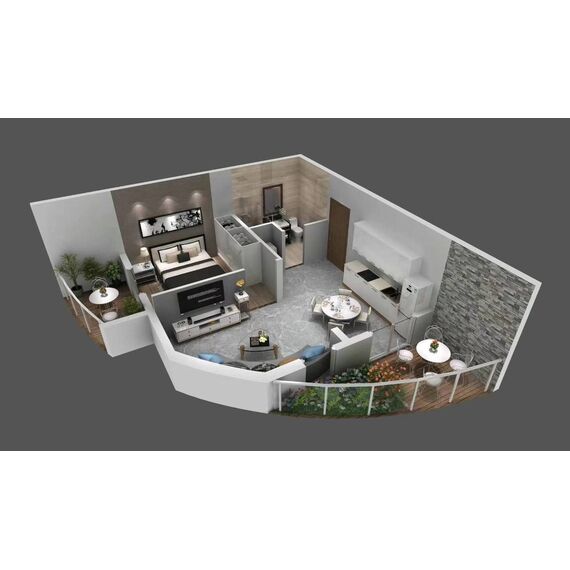 Квартира 1-комнатная студия 1+0 в Сиануквиле площадь 32м² 20 этаж в ЖК Star Bay, изображение 9