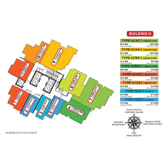 Квартира 2-комнатная 1+1 в Пномпене площадь 78м² 6 этаж, изображение 6