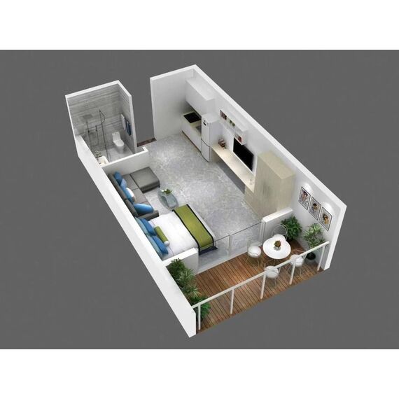 Квартира 1-комнатная студия 1+0 в Сиануквиле площадь 32м² 20 этаж в ЖК Star Bay, изображение 10