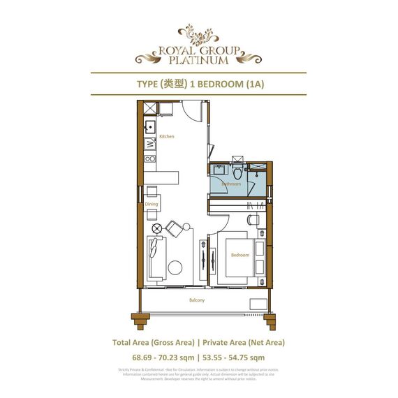 Квартира 1-комнатная студия 1+0 в Пномпене площадь 50м² 16 этаж, изображение 12