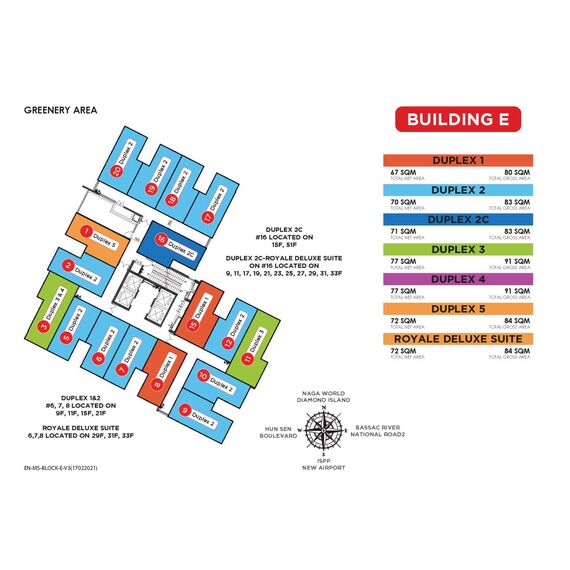 Квартира 2-комнатная 1+1 в Пномпене площадь 78м² 6 этаж, изображение 7