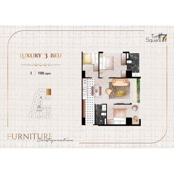 Квартира 1-комнатная студия 1+0 в Пномпене площадь 40м² 8 этаж, изображение 17