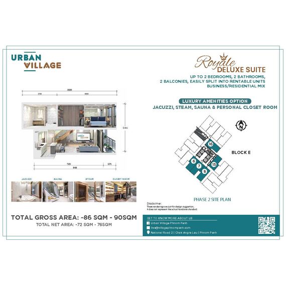 Квартира 2-комнатная 1+1 в Пномпене площадь 78м² 6 этаж, изображение 14